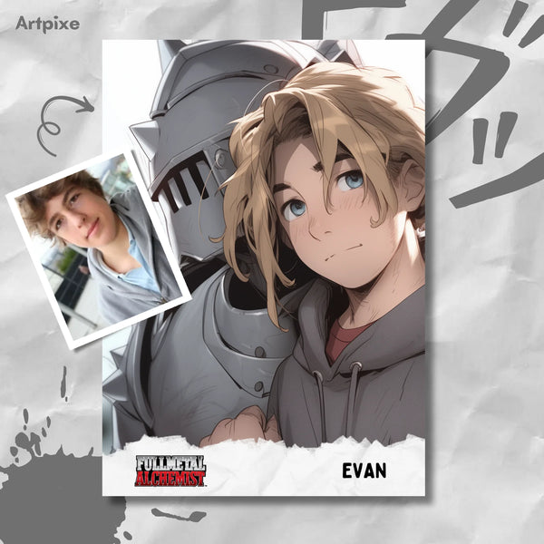 Portrait manga personnalisé | Fullmetal Alchemist