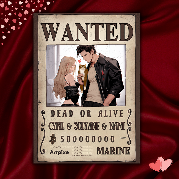 Regalo de San Valentín Retrato personalizado Manga