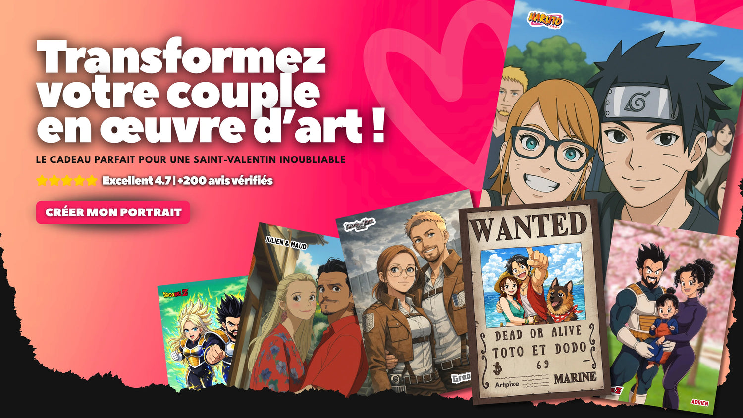 Affiche manga personnalisé